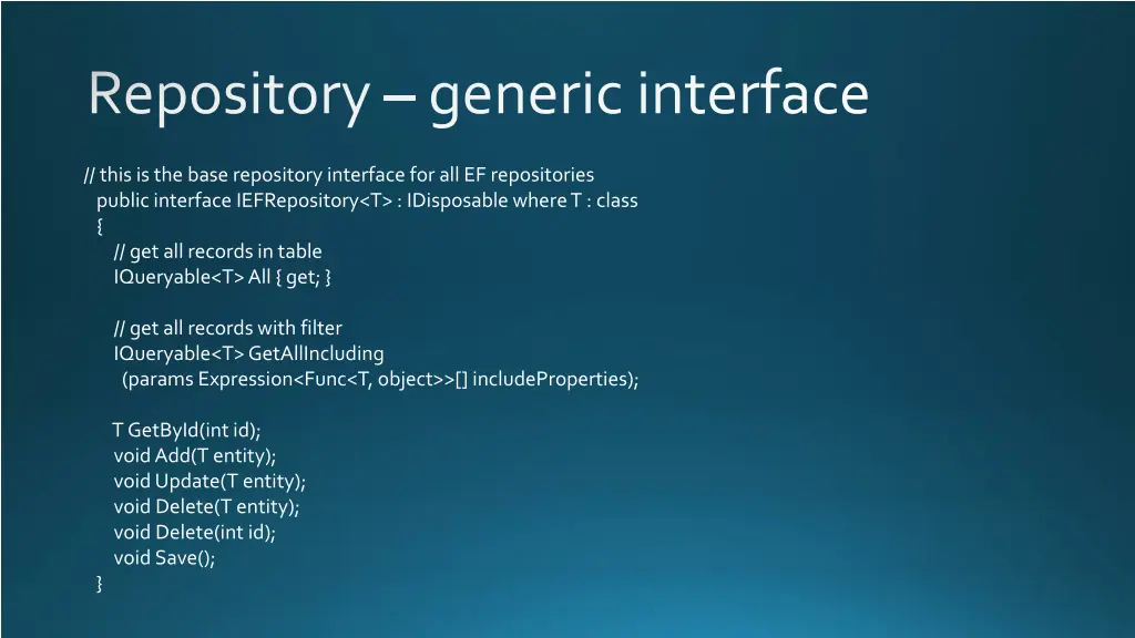 repository generic interface