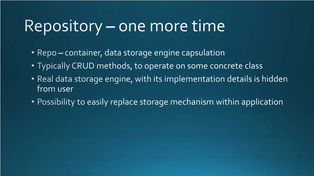 repository one more time