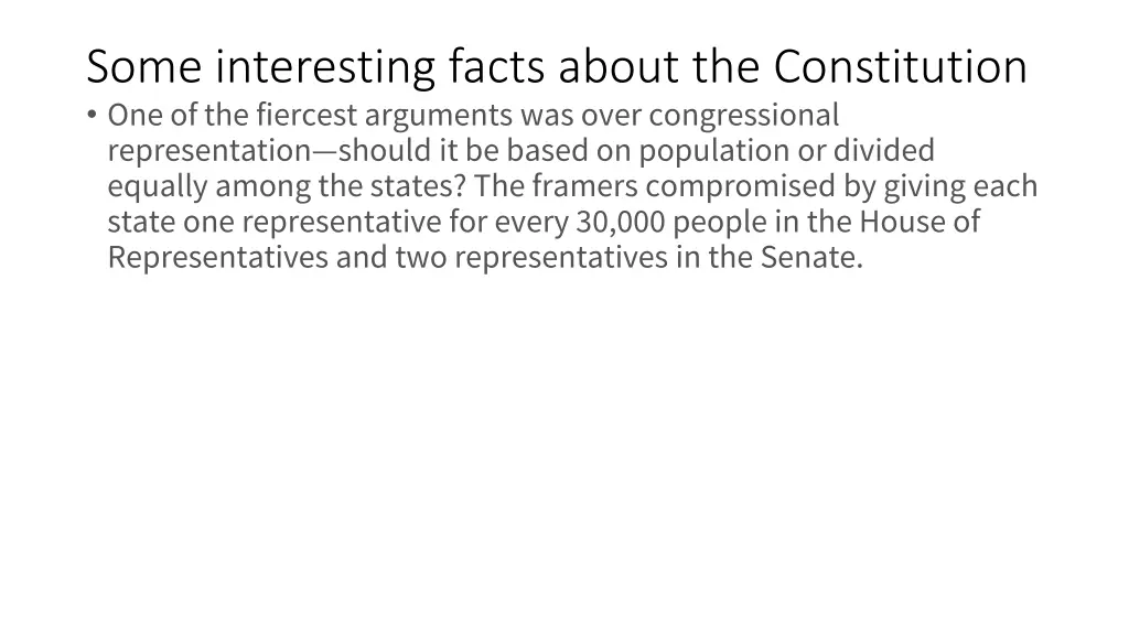 some interesting facts about the constitution