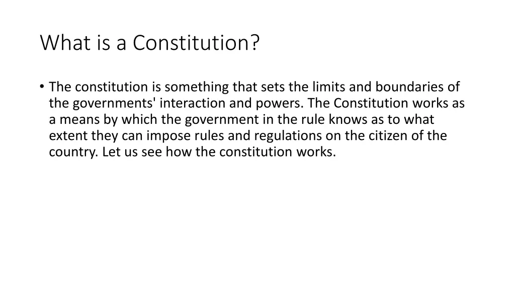 what is a constitution