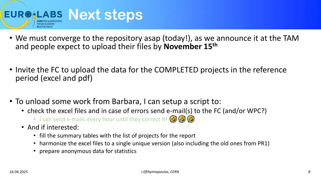 next steps