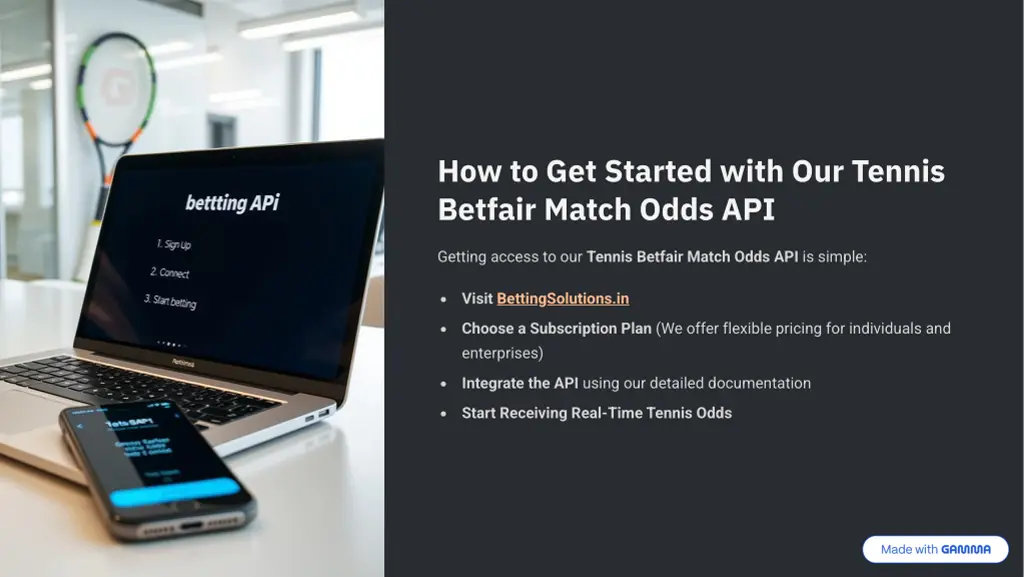 how to get started with our tennis betfair match