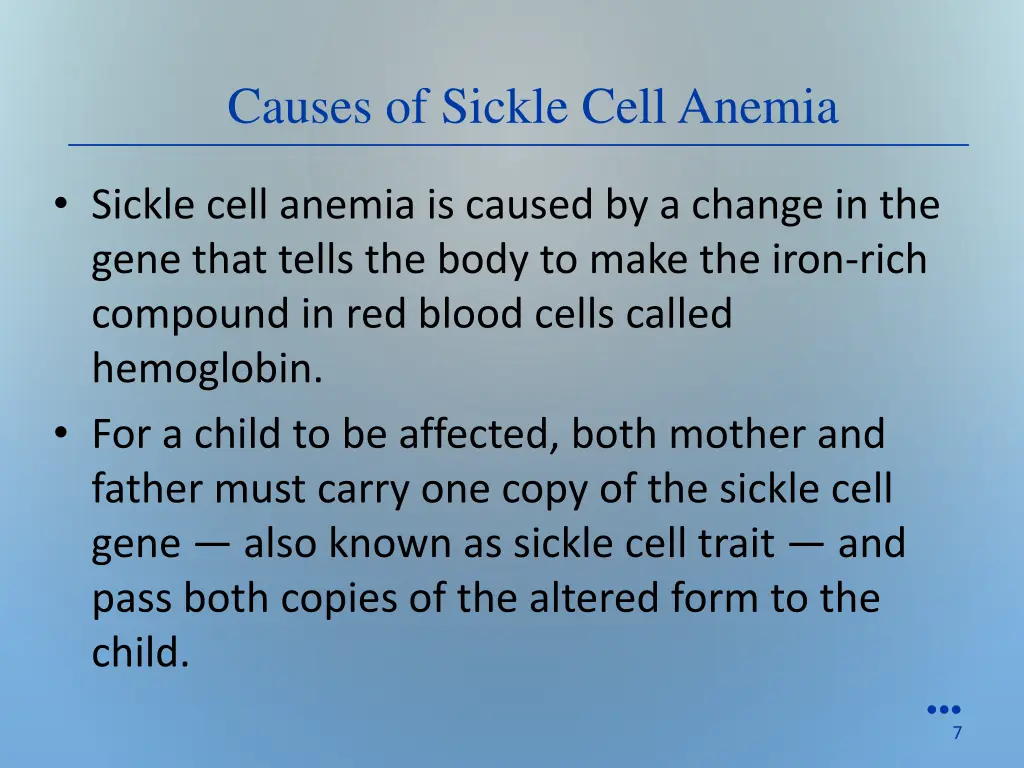 causes of sickle cell anemia