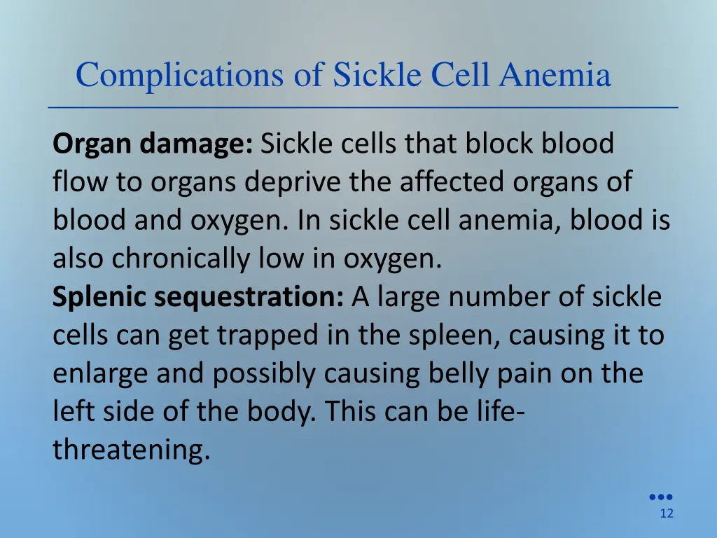 complications of sickle cell anemia 2