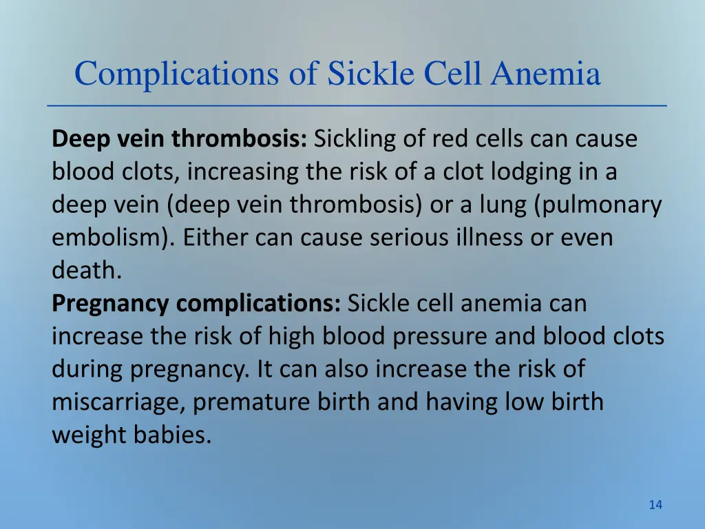 complications of sickle cell anemia 4