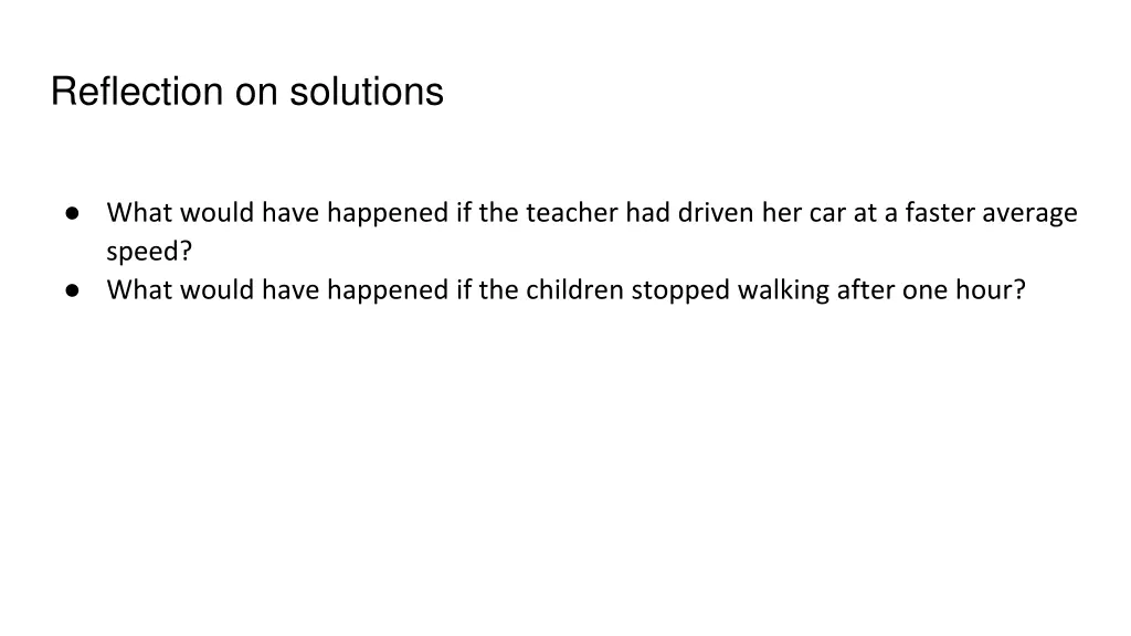 reflection on solutions