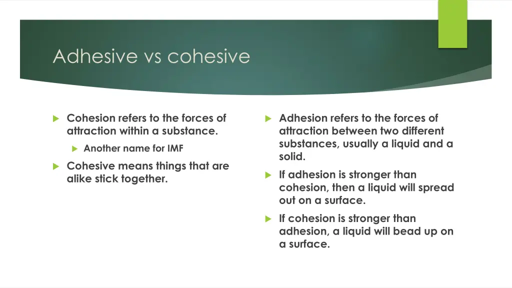 adhesive vs cohesive