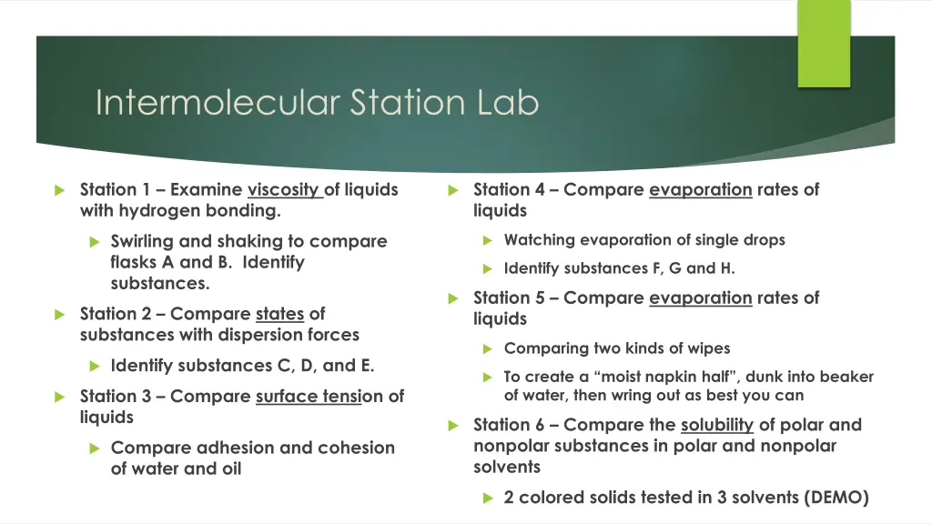 intermolecular station lab