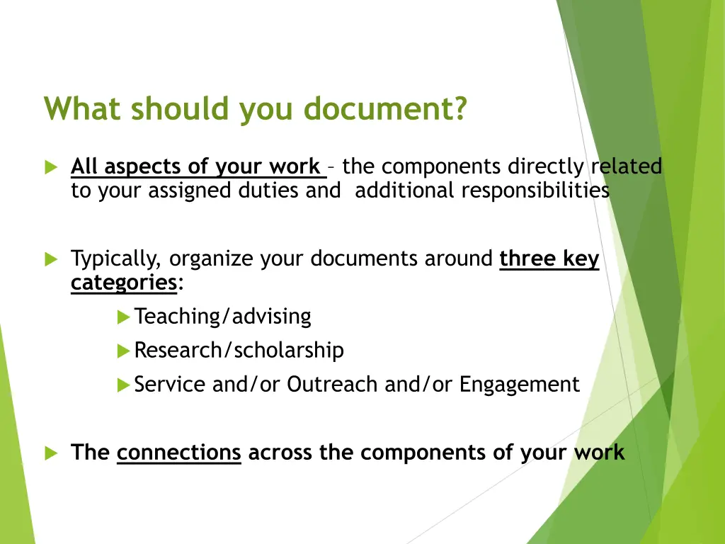 what should you document
