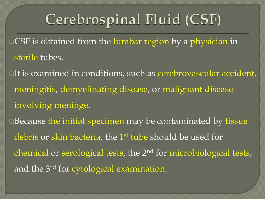 csf is obtained from the lumbar region