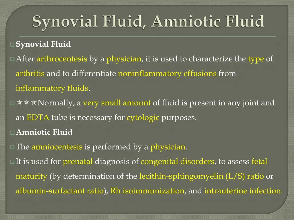 synovial fluid