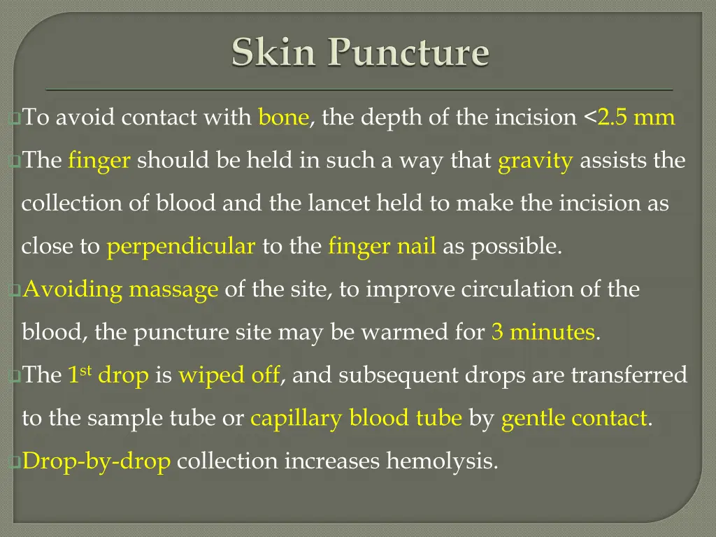to avoid contact with bone the depth