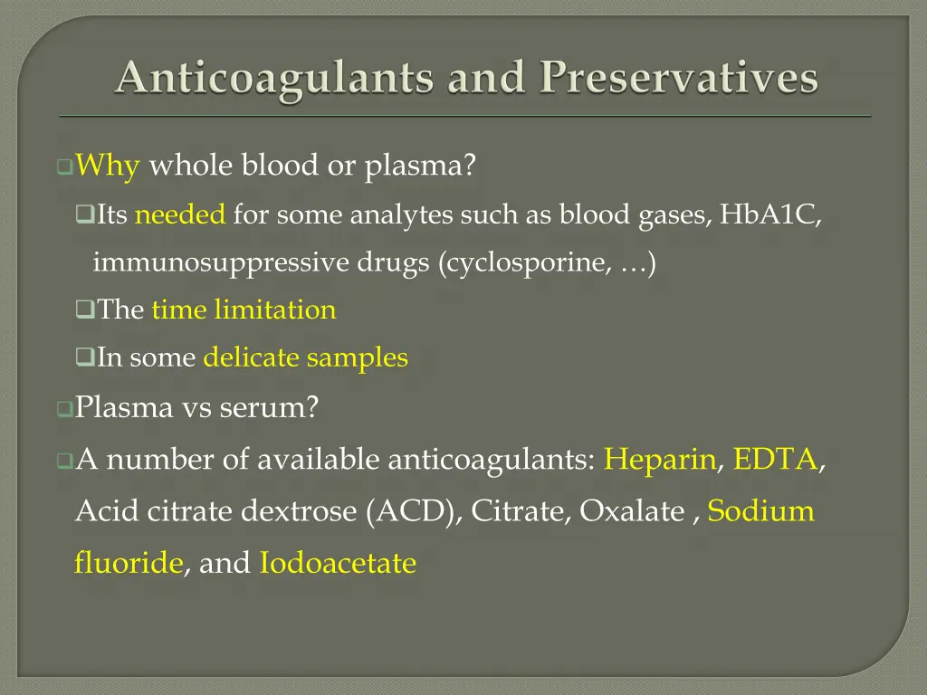 why whole blood or plasma