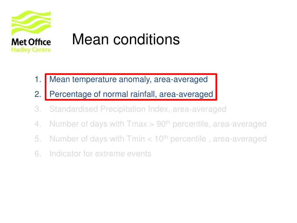 mean conditions
