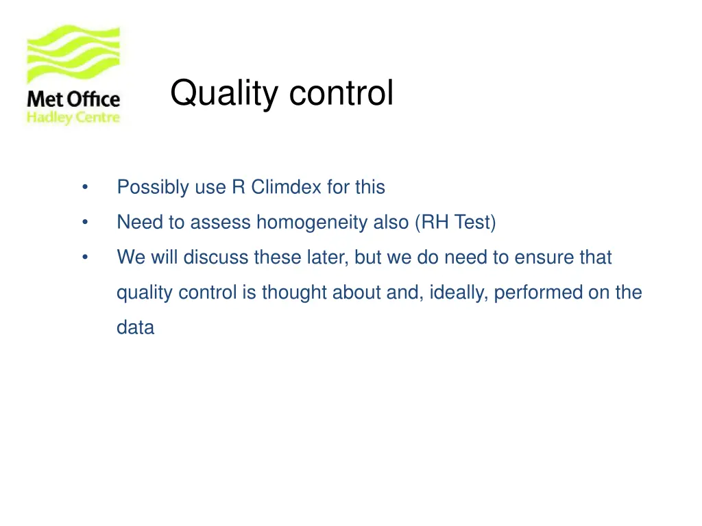 quality control