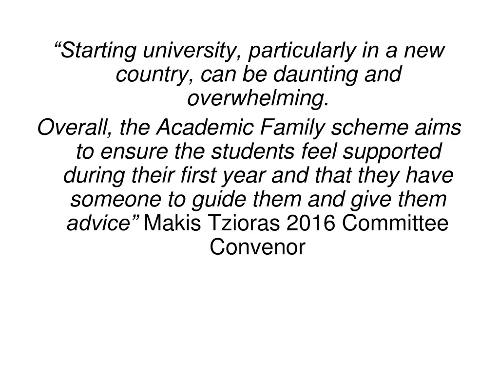 starting university particularly in a new country