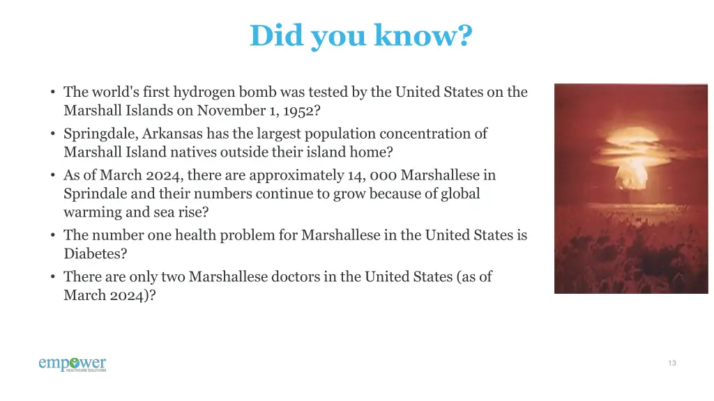 did you know