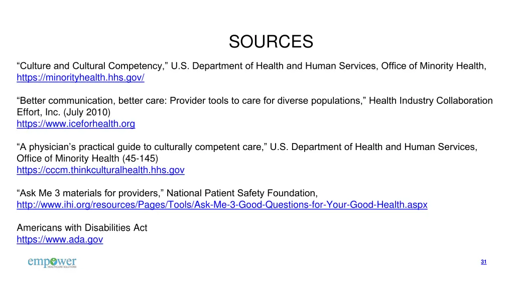 sources