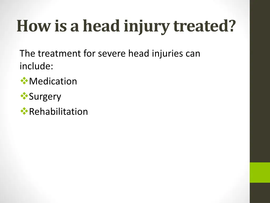 how is a head injury treated