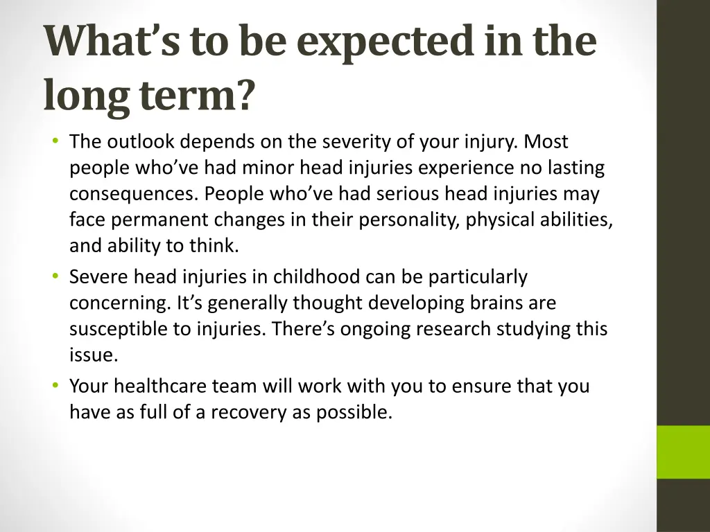 what s to be expected in the long term