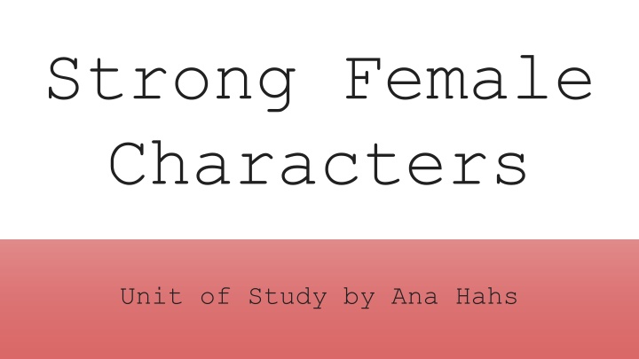 strong female characters
