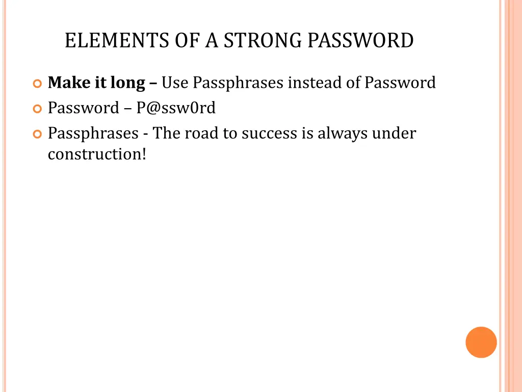 elements of a strong password 1