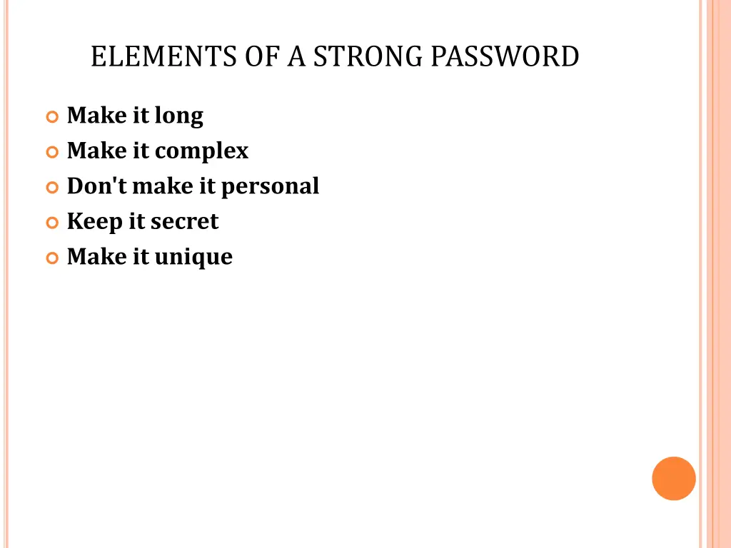 elements of a strong password 5