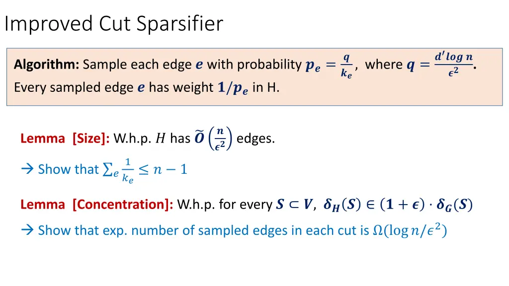 improved cut sparsifier