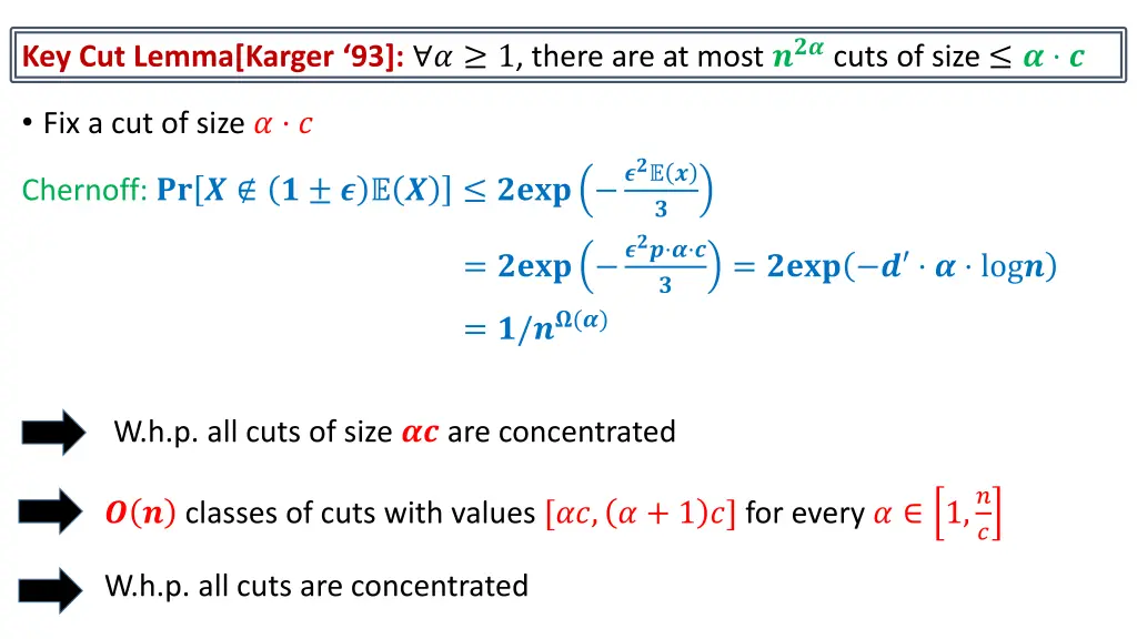 key cut lemma karger 93 1 there are at most cuts