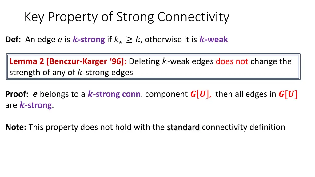 key property of strong connectivity