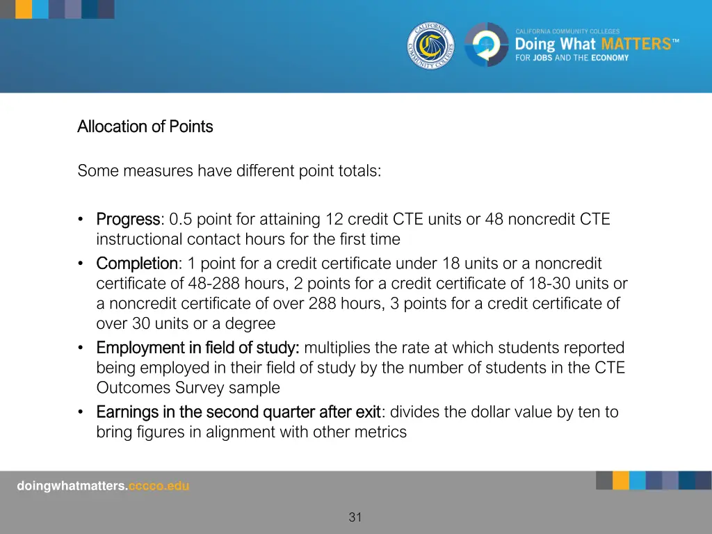 allocation of points allocation of points 1