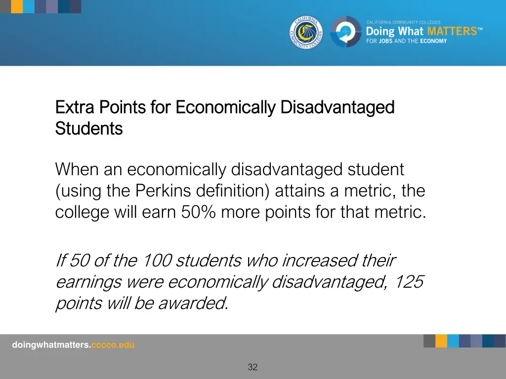 extra points for economically disadvantaged extra