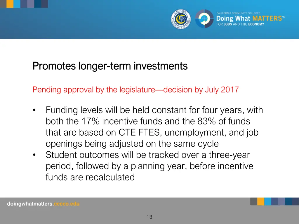 promotes longer promotes longer term investments