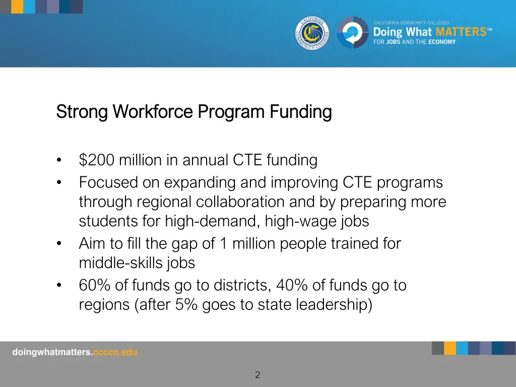 strong workforce program funding strong workforce