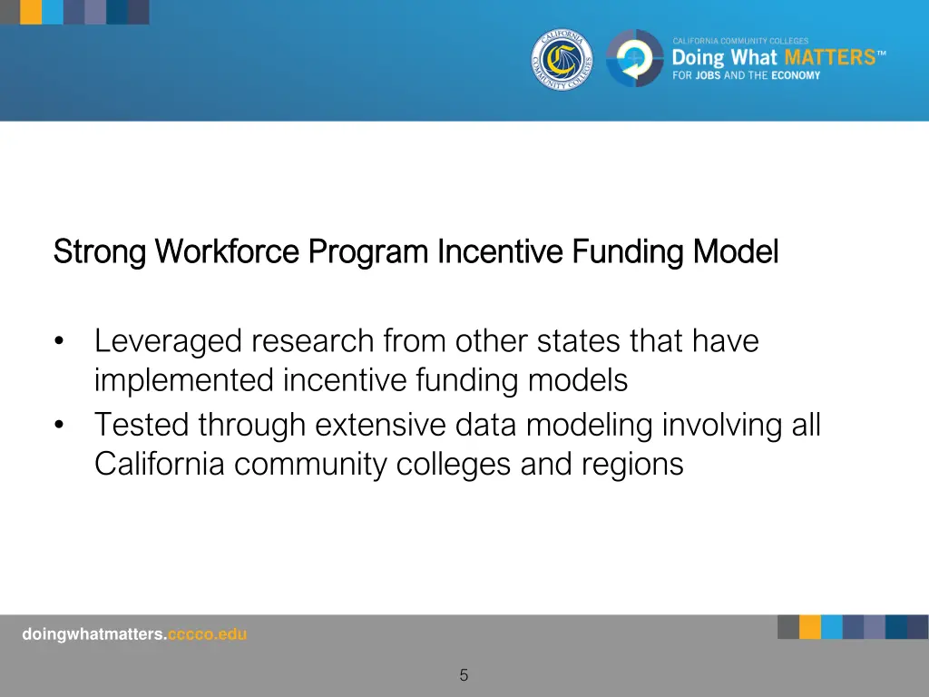strong workforce program incentive funding model 1