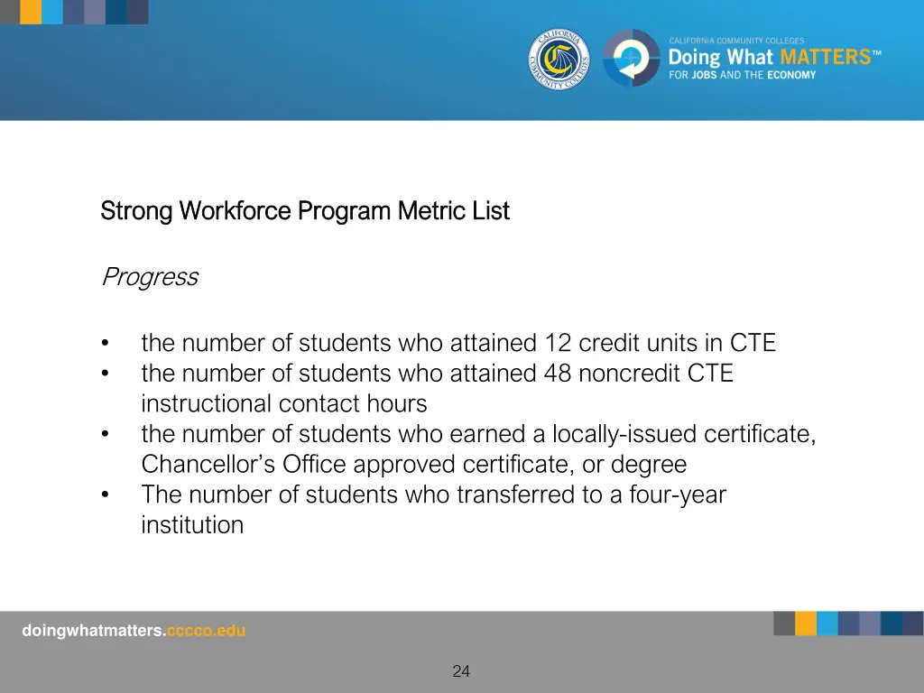 strong workforce program metric list strong