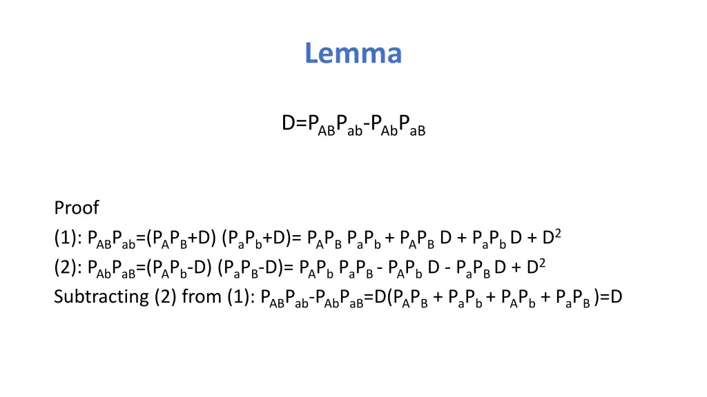 lemma
