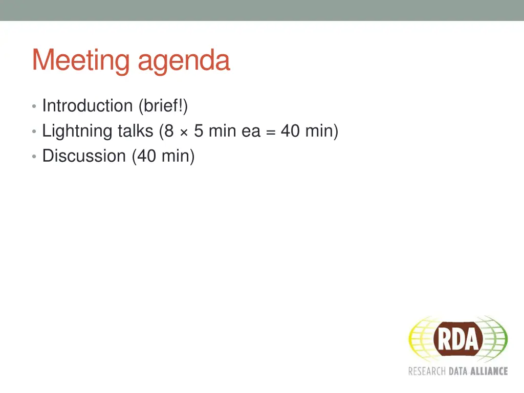 meeting agenda