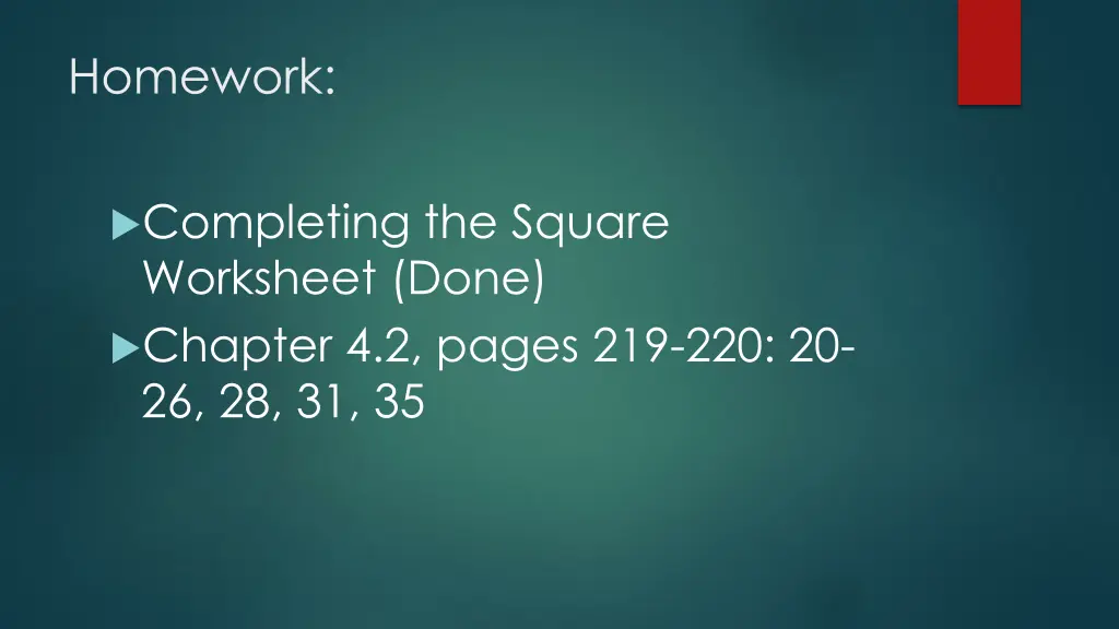 homework