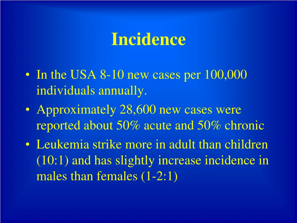 incidence