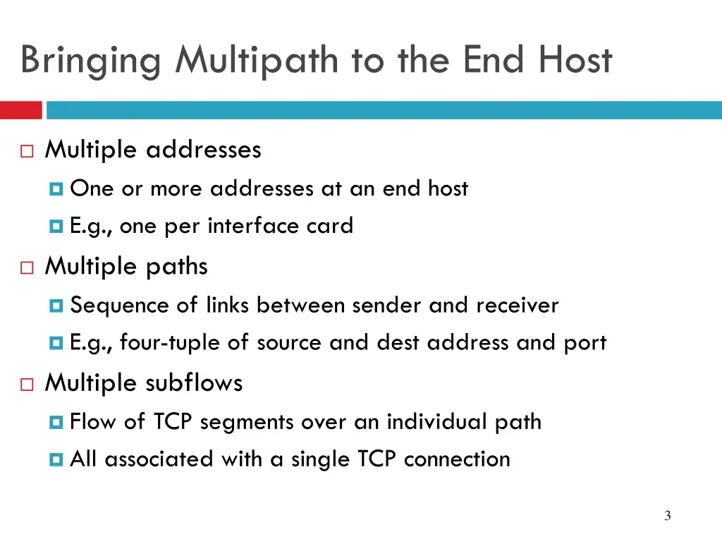bringing multipath to the end host