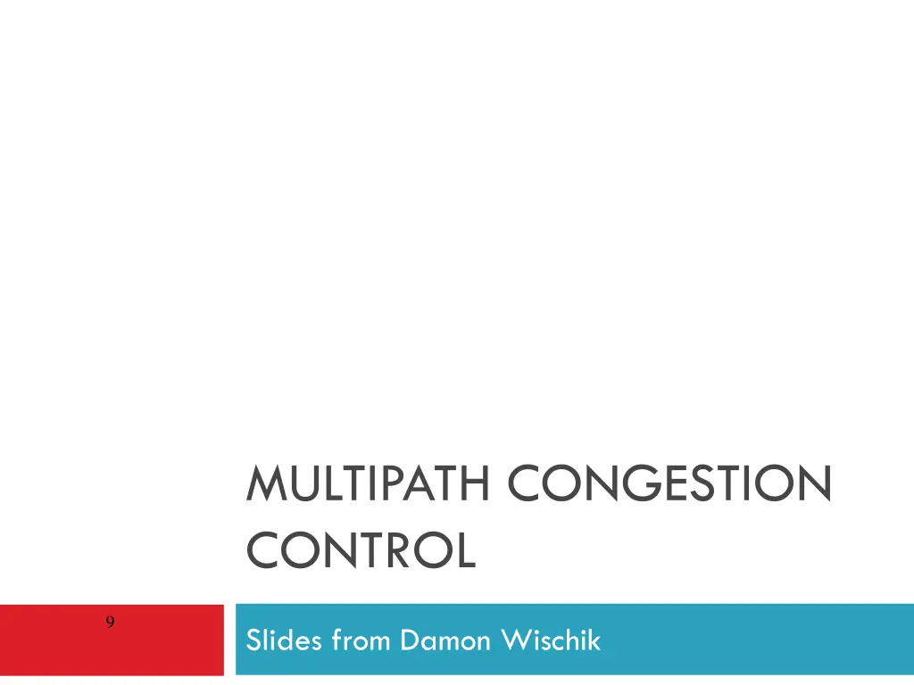 multipath congestion control