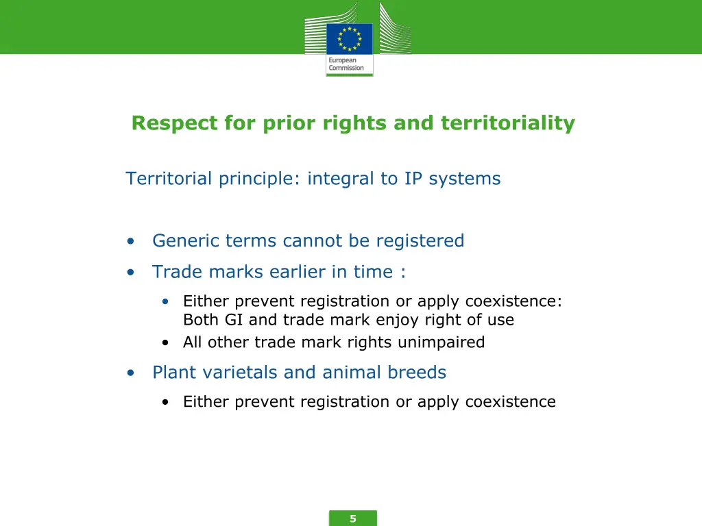 respect for prior rights and territoriality