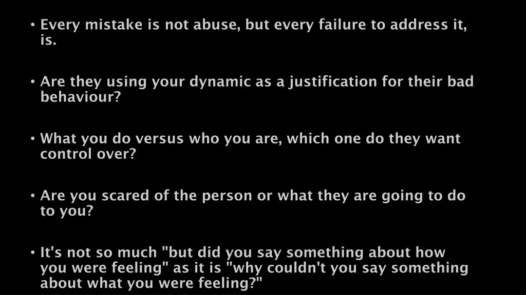 every mistake is not abuse but every failure