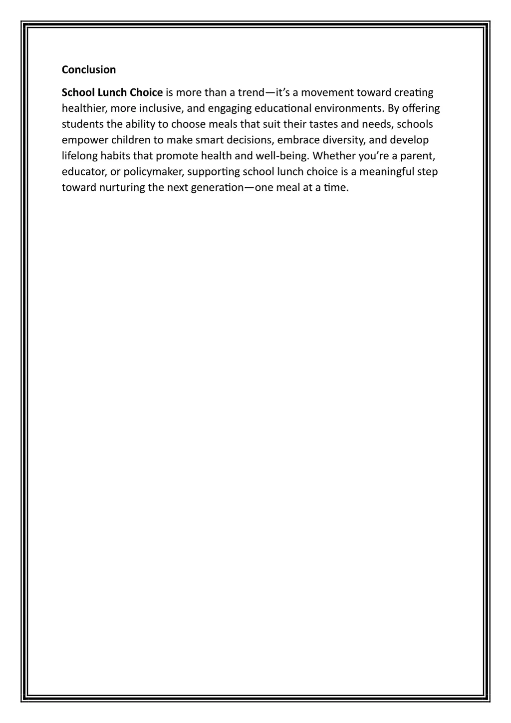 conclusion