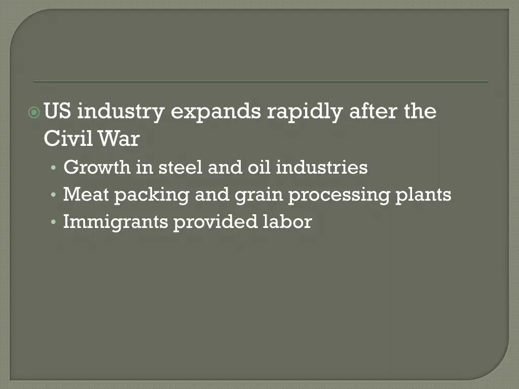 us industry expands rapidly after the civil