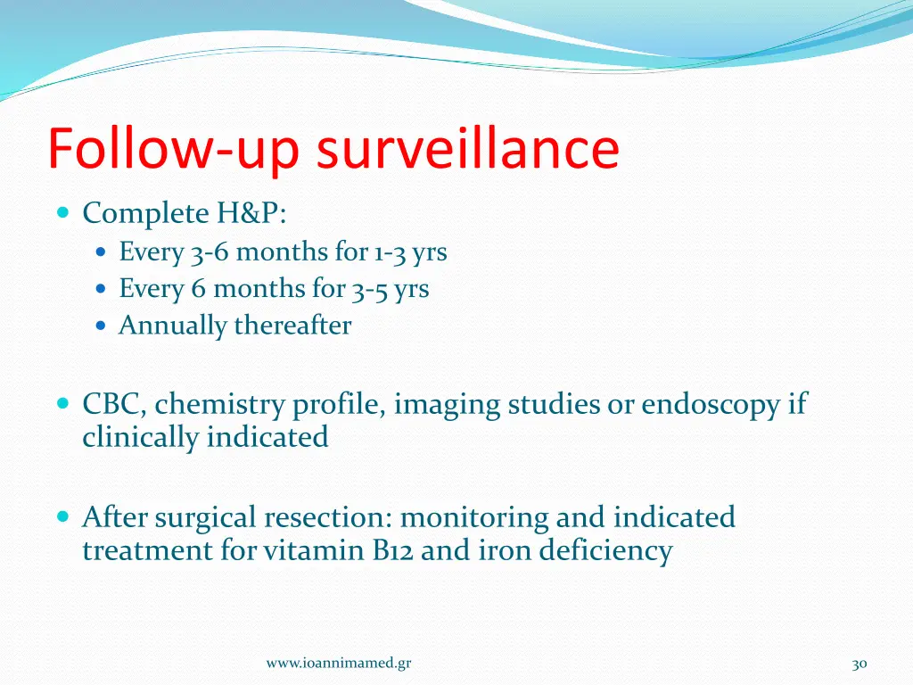 follow up surveillance