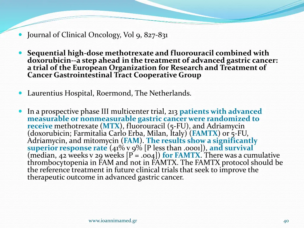 journal of clinical oncology vol 9 827 831
