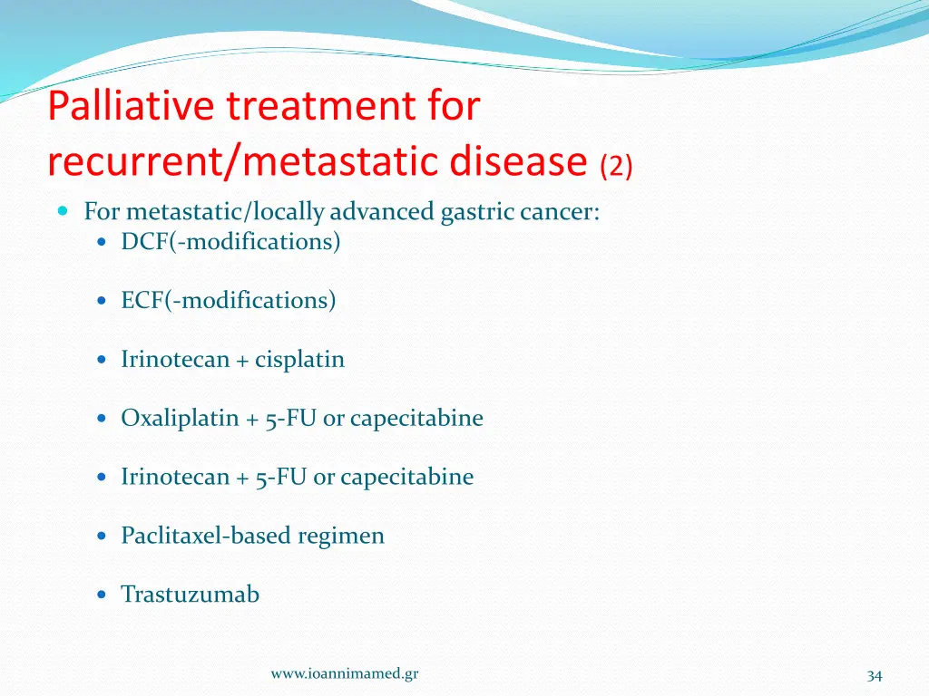 palliative treatment for recurrent metastatic 1