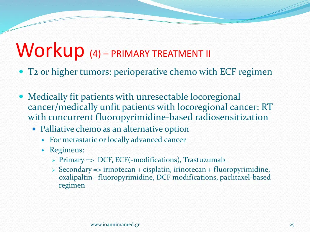 workup 4 primary treatment ii
